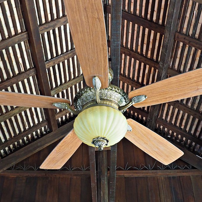 Wooden Blade Ceiling Fan With Light