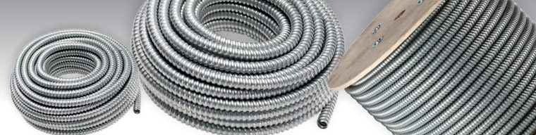 Flexible Metal Conduits on White