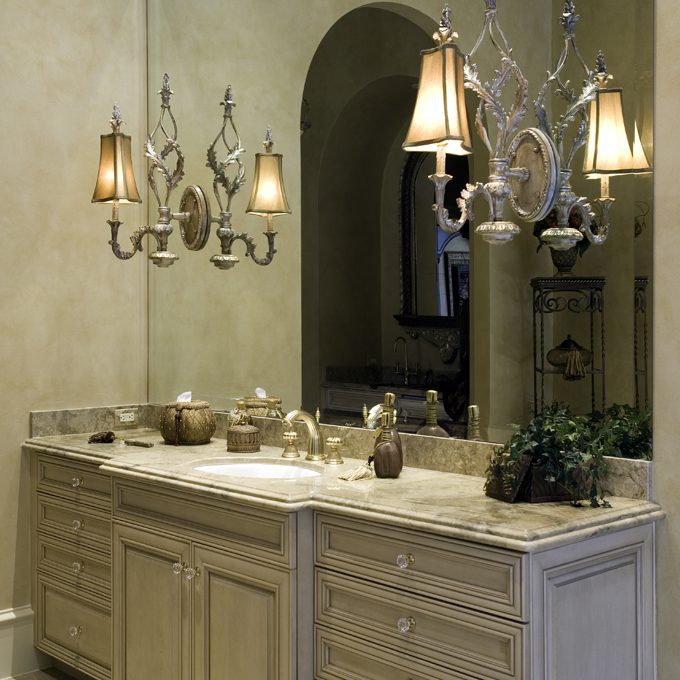 Elegant Bathroom Sconces in Interior